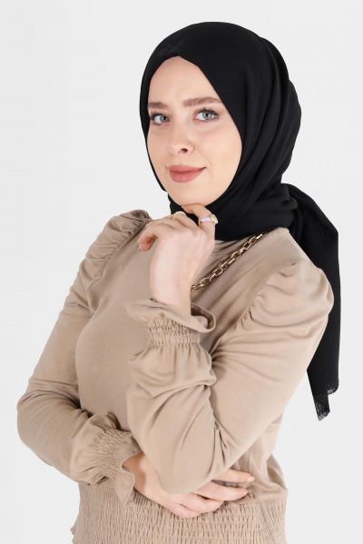 8062 شال الفينا منقوش أسود