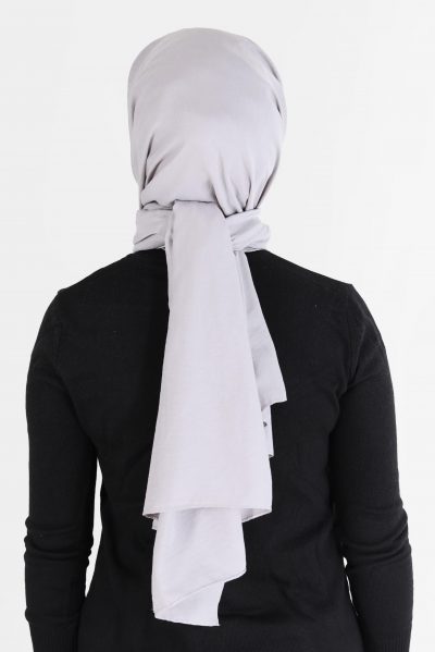8081 شال الفينا قطني فضي - الصورة 2