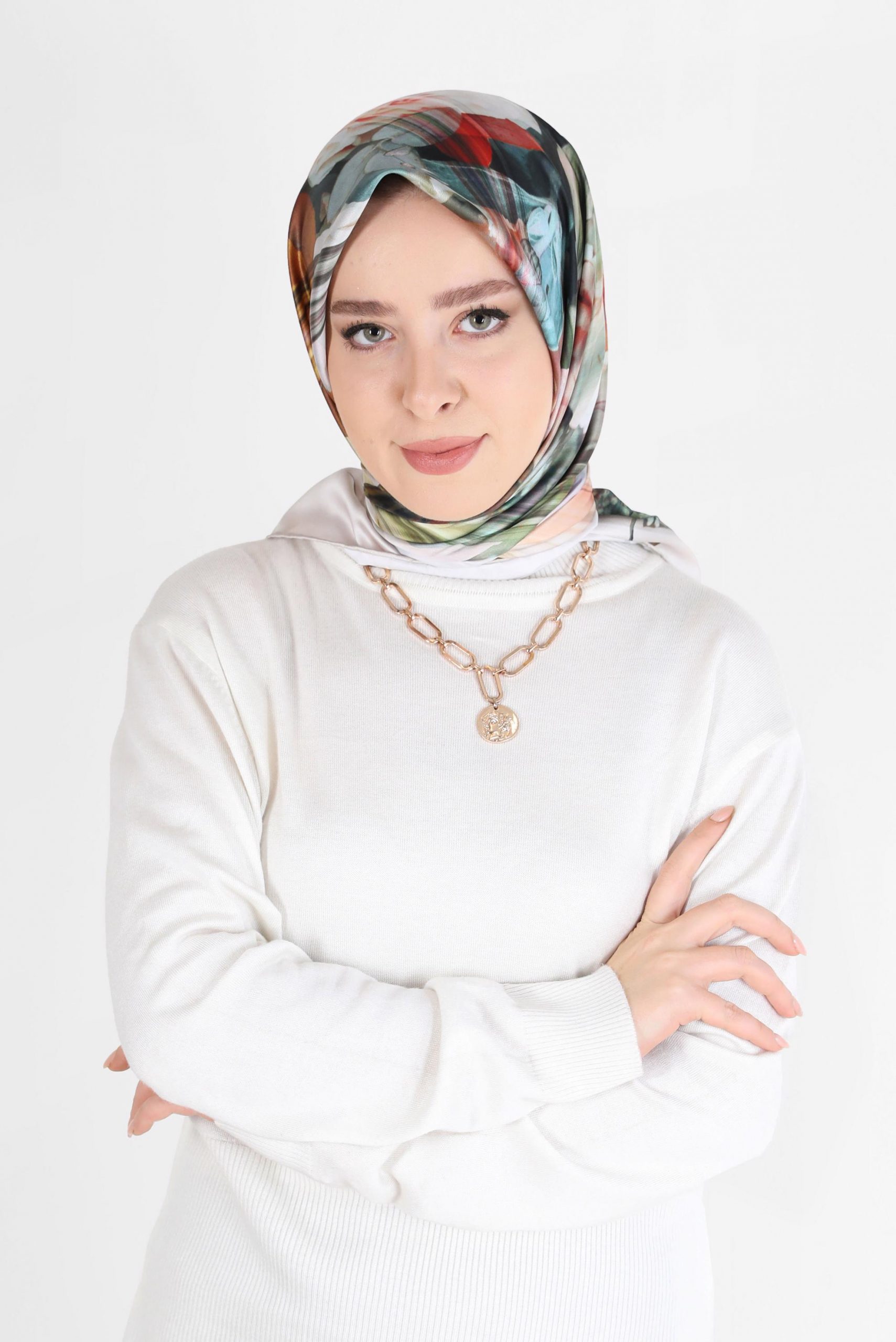 5457 إيشارب الفينا منقوش - بيج
