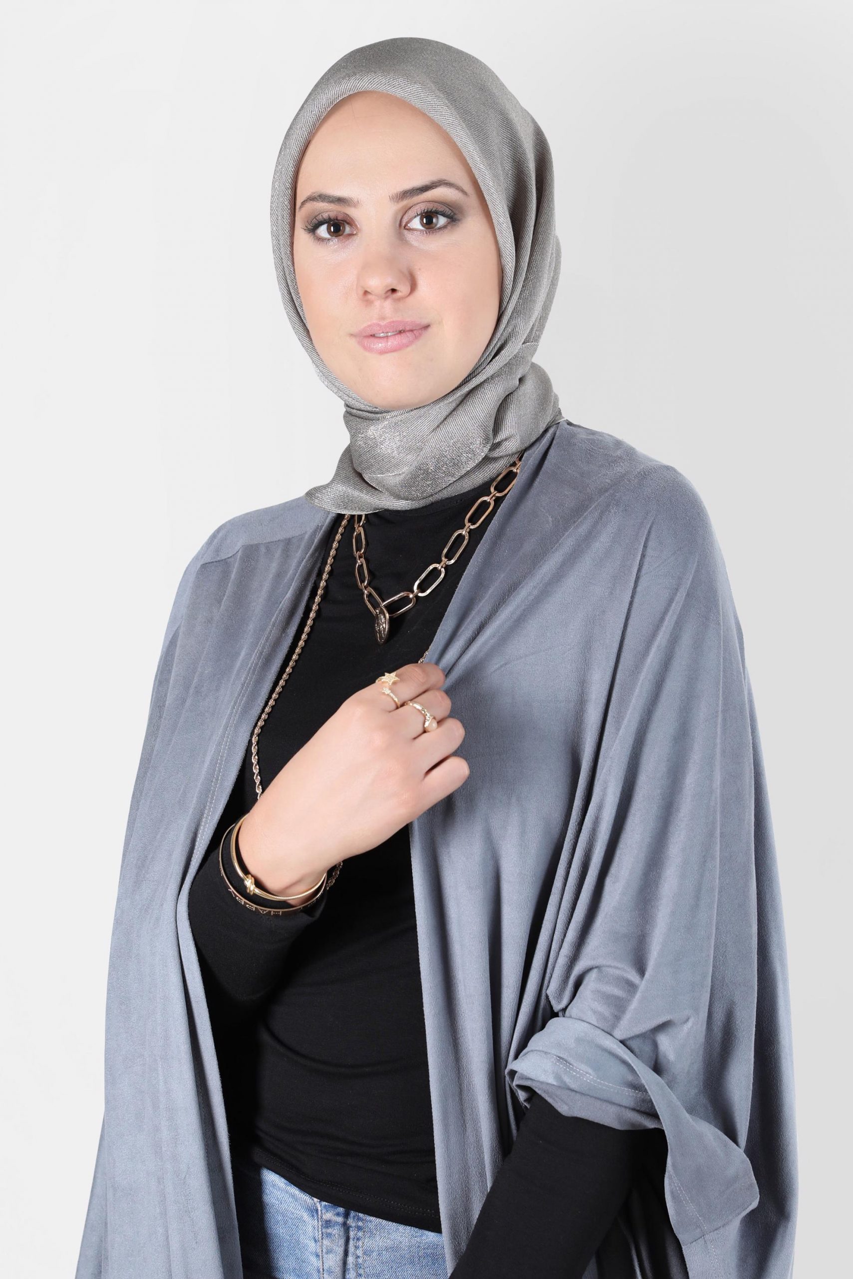 8127 إيشارب الفينا مع لمعة - فاتح المنك