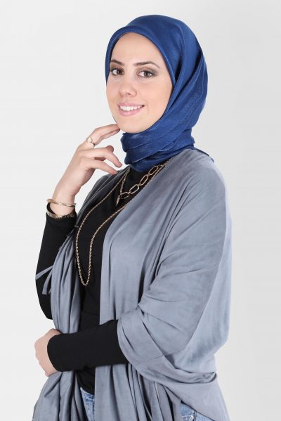 8127 إيشارب الفينا مع لمعة - كحلي فاتح