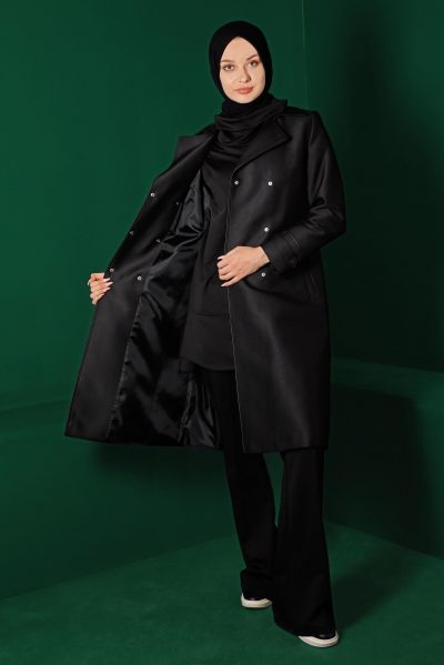 ⁦10663 ترانشكوت الفينا كبسات 38/46 أسود⁩ - الصورة ⁦2⁩