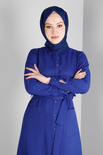 43385 تونيك الفينا جيب مع حزام 38/48 نيلي