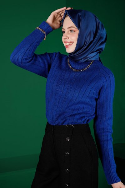 70447 بنطلون الفينا عريض مع أزرار 38/46 أسود