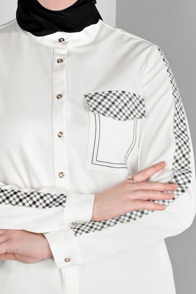 43273 تونيك الفينا زمّة على الخصر 38/46 كريم - الصورة 4