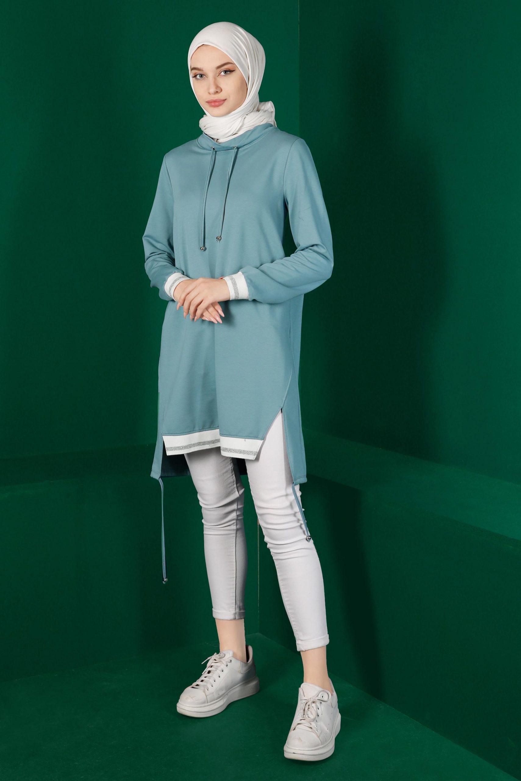 43309 تونيك الفينا قطن 38/46 أزرق - الصورة 2