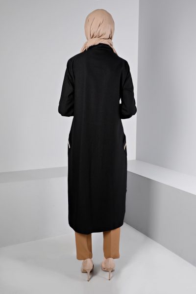 ⁦43390 تونيك الفينا مع جيب 40/48 أسود⁩ - الصورة ⁦3⁩