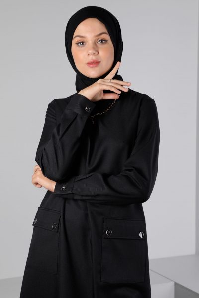 43424 تونيك الفينا جيب مع أزرار 38/46 أسود