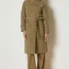 11030 ترانشكوت الفينا أزرار مع حزام 38/46 عسلي