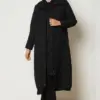 11035 ترانشكوت الفينا منقوش جاكار 38/46 أسود
