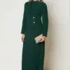 46745 فستان الفينا مع تفاصيل أزرار 38/46 زمردي