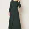 46886 فستان الفينا مع حزام 38/46 زمردي