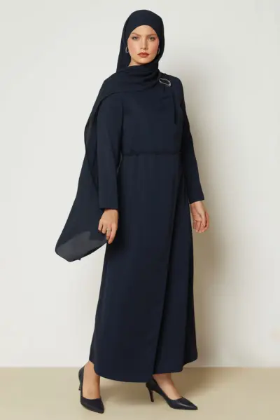 46886 فستان الفينا مع حزام 38/46 كحلي