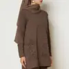 46938 تونيك الفينا تريكو ناعم منقوش 40/48 موكا