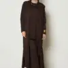 46959 طقم الفينا 3 قطع تريكو ناعم منقوش 42/48 بني