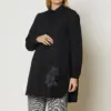 47016 تونيك الفينا قبة أزرار مخفية مع تطريز 40/48 أسود