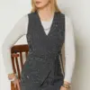 47056 جليه الفينا منقوش مع ربطة جانبية 38/44 أسود