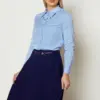 47059 قميص قصير الفينا قبة مع أزرار 38/44 أزرق