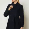 90658 جاكيت جوخ الفينا قبة أزرار مع حزام 38/44 كحلي